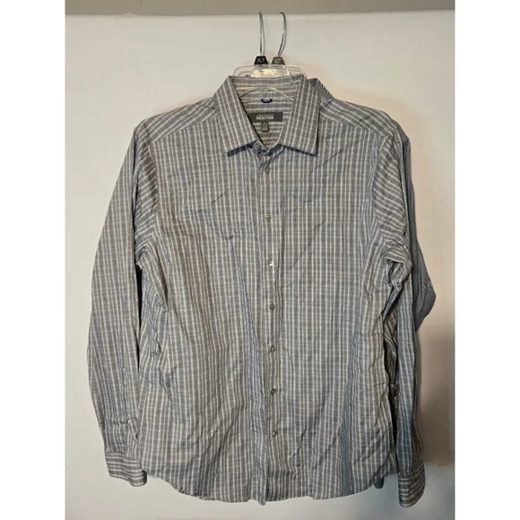 Lot of 3 Men's Kenneth Cole Reaction Dress Shirts XL 17-17.5/36-37 - Picture 5 of 9